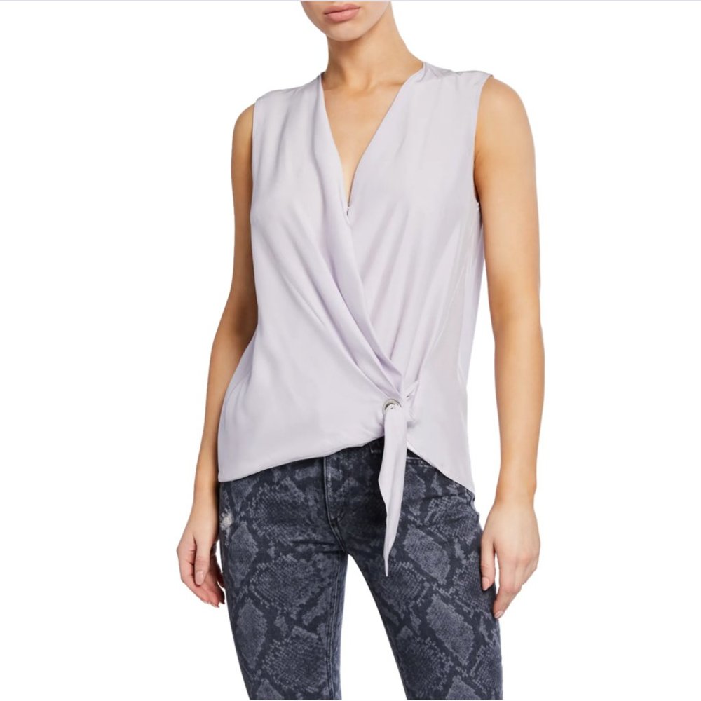 Rag & Bone Felix Sleeveless Tie-Front Top